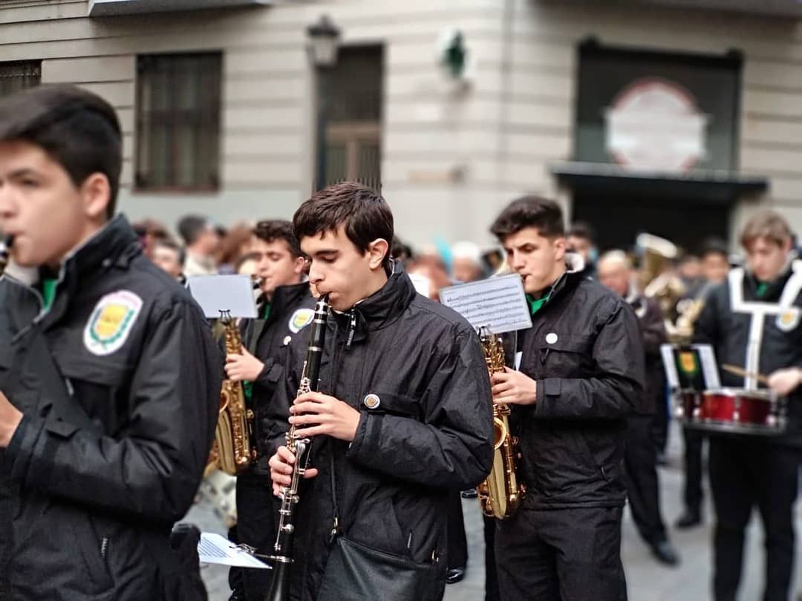 La Banda Tomás Bretón y la Cofradía de la Vera Cruz ofrecen un concierto sobre el sonido de la Semana Santa de Salamanca. Foto de archivo