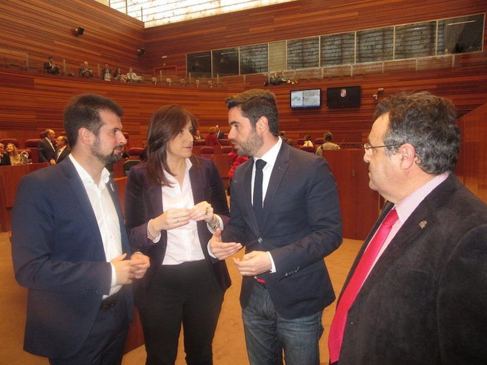 PSOE Cortes Cy. Tudanca, Sánchez, Fágundez y Martín Benito