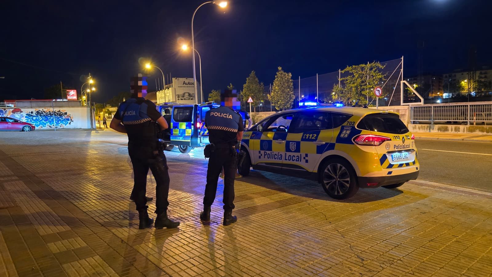 La Policía Local de Salamanca intercepta a un conductor fugado en la glorieta Río Miño