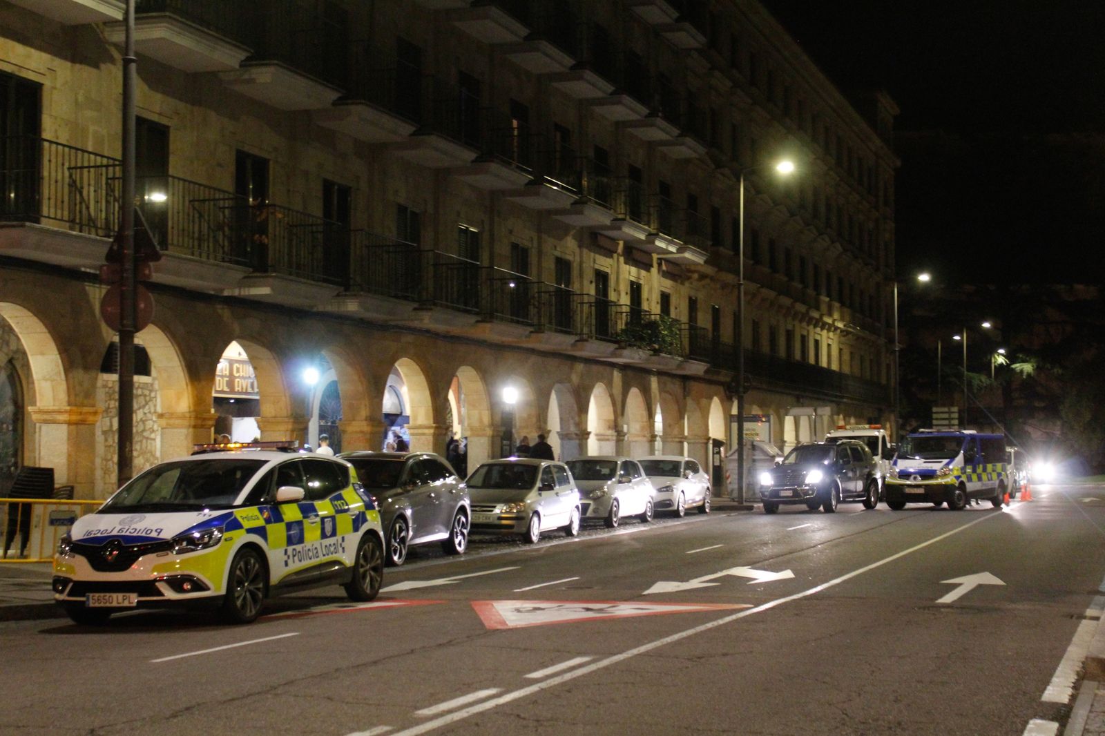 Policía Local en Gran Vía. Foto de archivo.