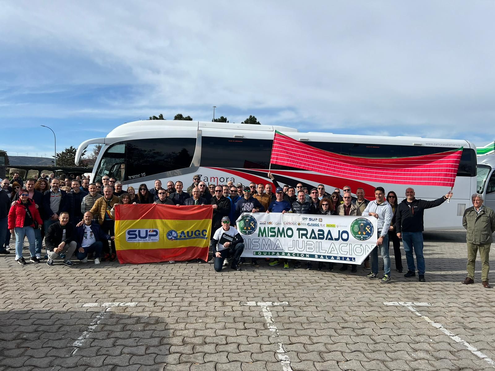 Imagen de los agentes zamoranos en Madrid el pasado sábado