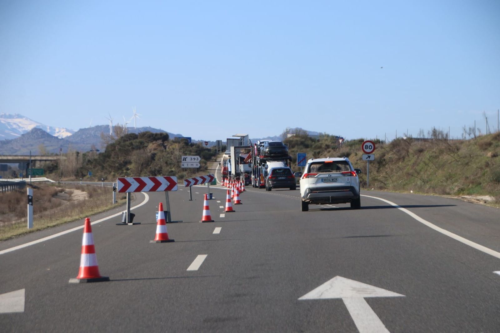 Situación de las carreteras por el corte de la A-66 y la N-630 entre Guijuelo y Béjar