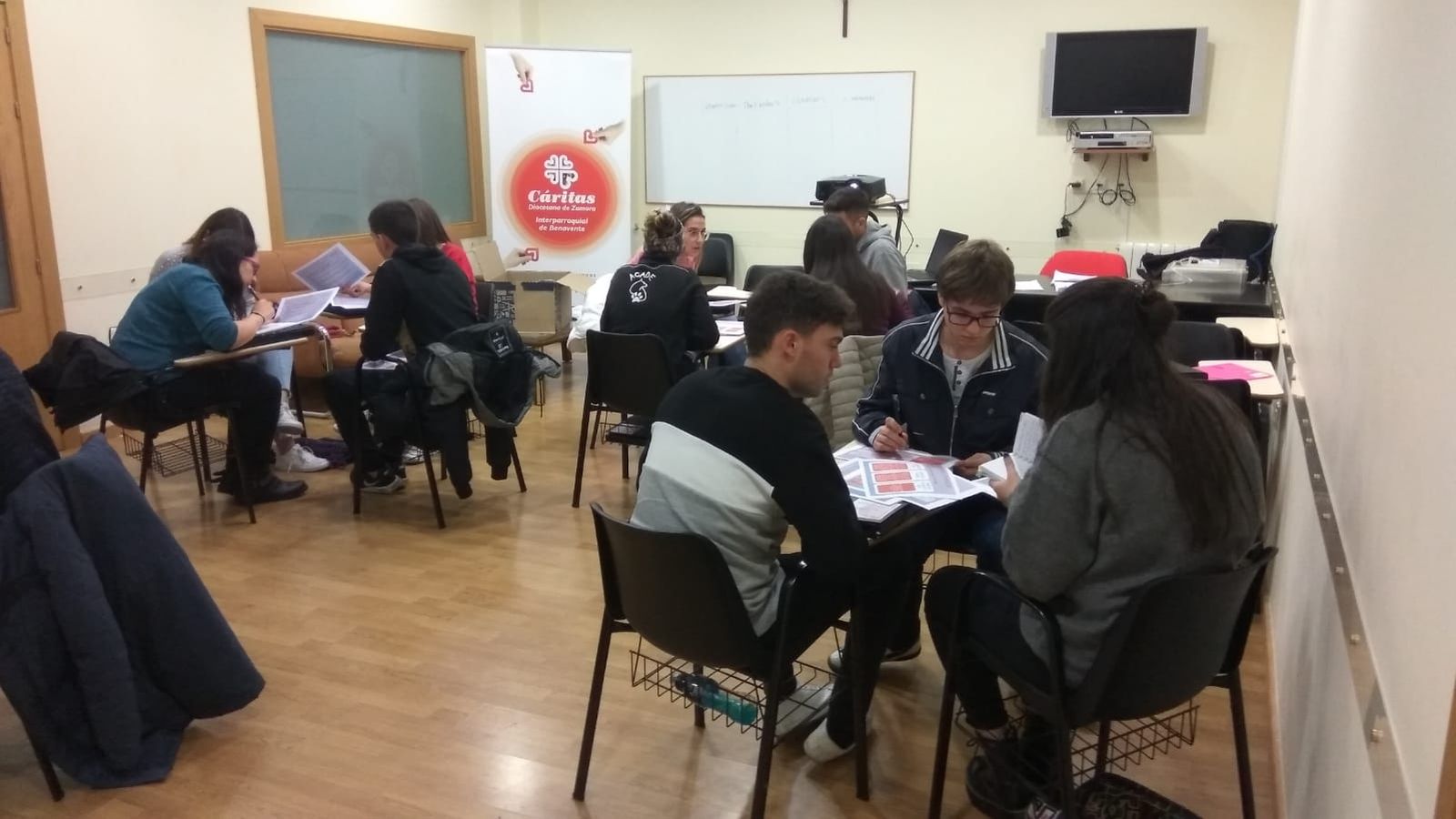 Participantes de los cursos de Cáritas