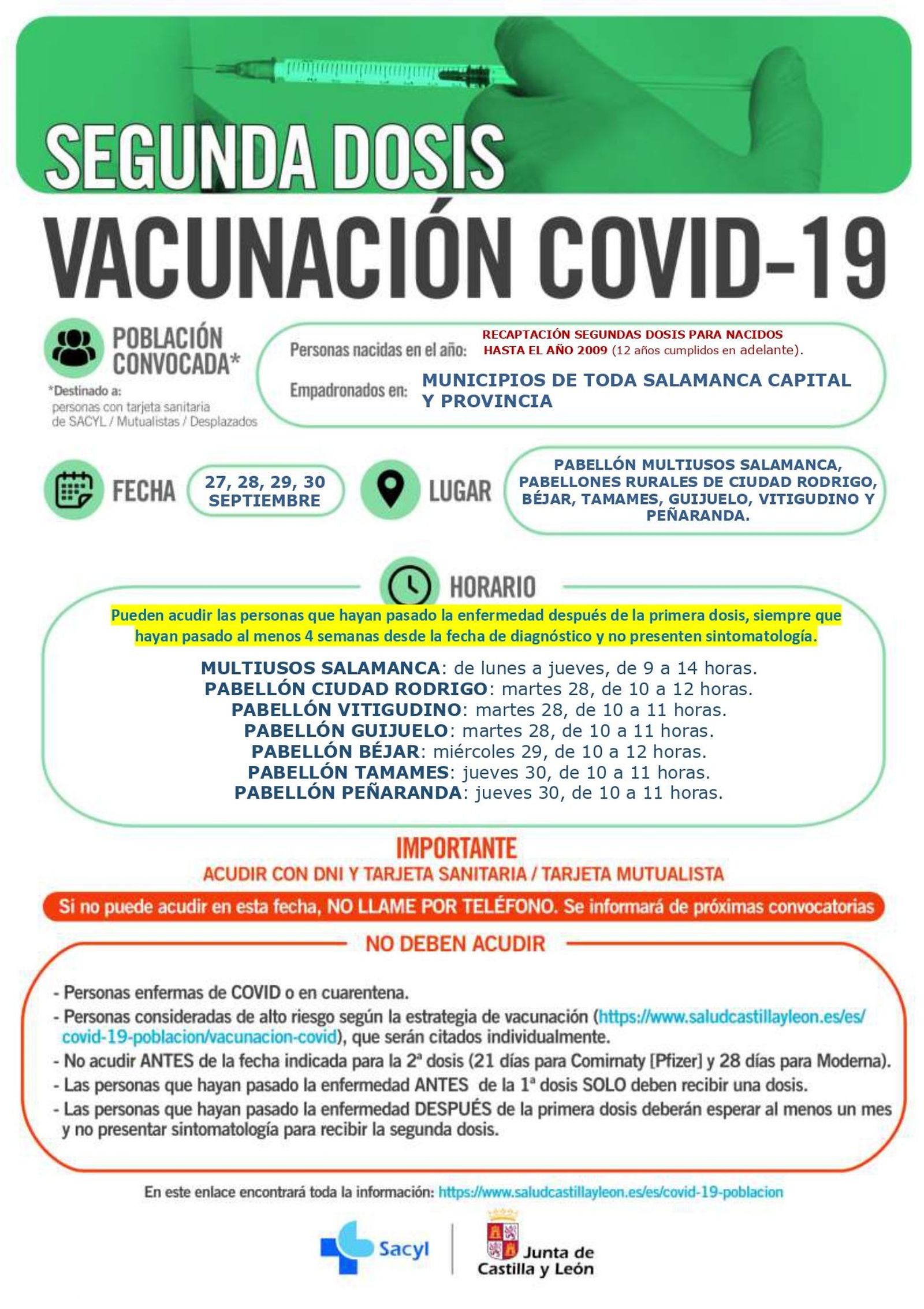 SALAMANCA CAPITAL Y PROVINCIA RECAPTACIÓN SEGUNDA DOSIS 27 30 septiembre page 0001