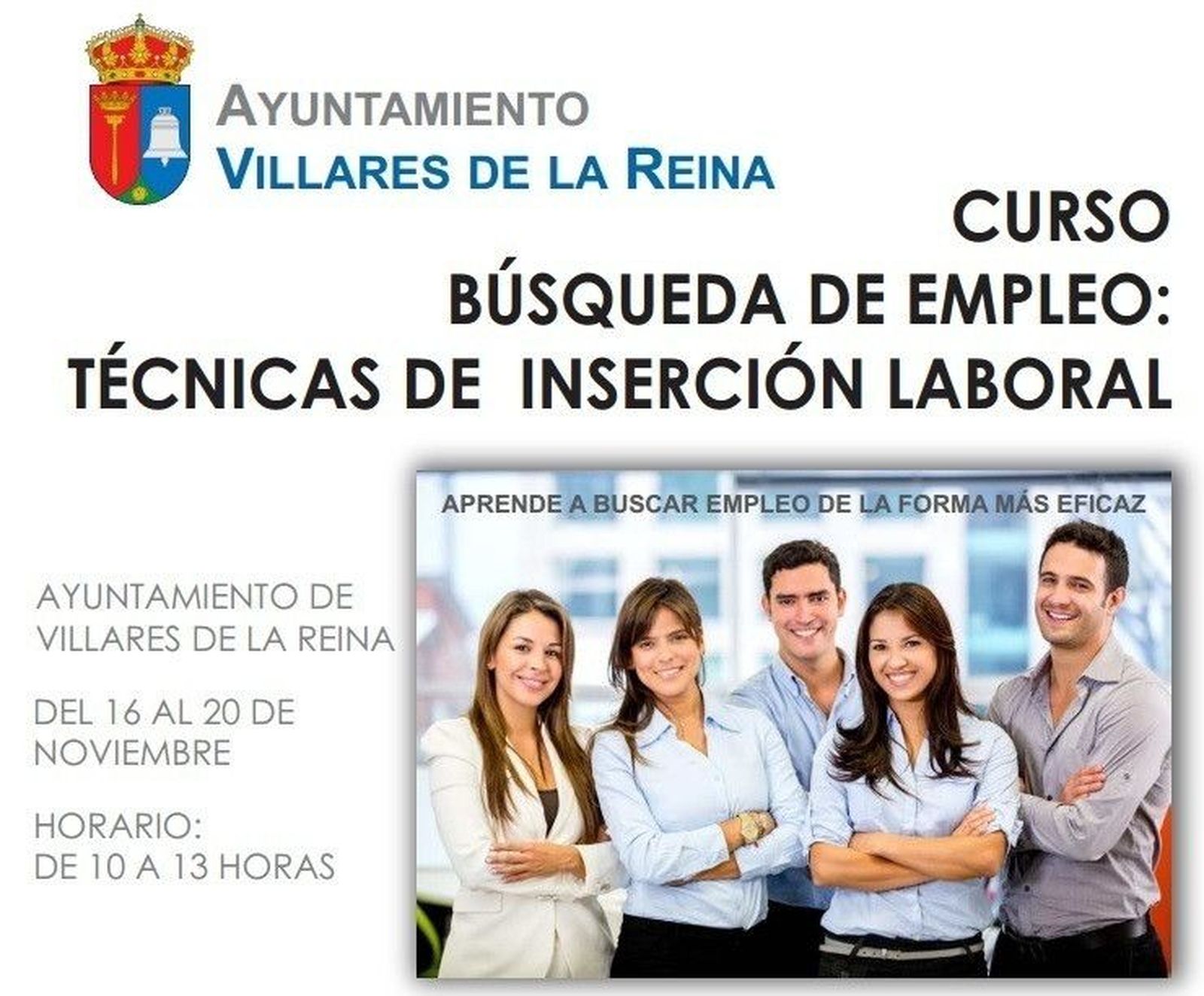 Un curso ayudará a incentivar y mejorar la búsqueda de empleo
