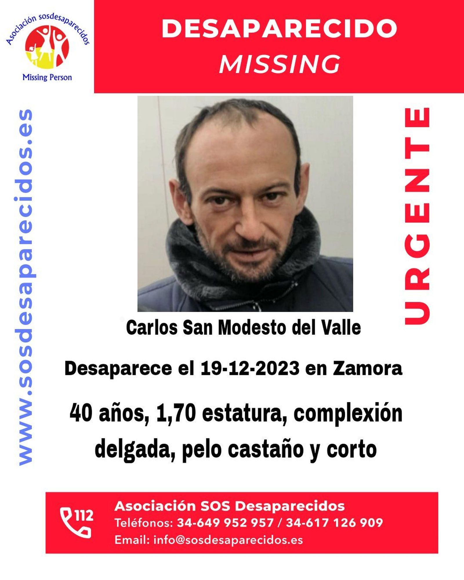 Desaparecido en Zamora.