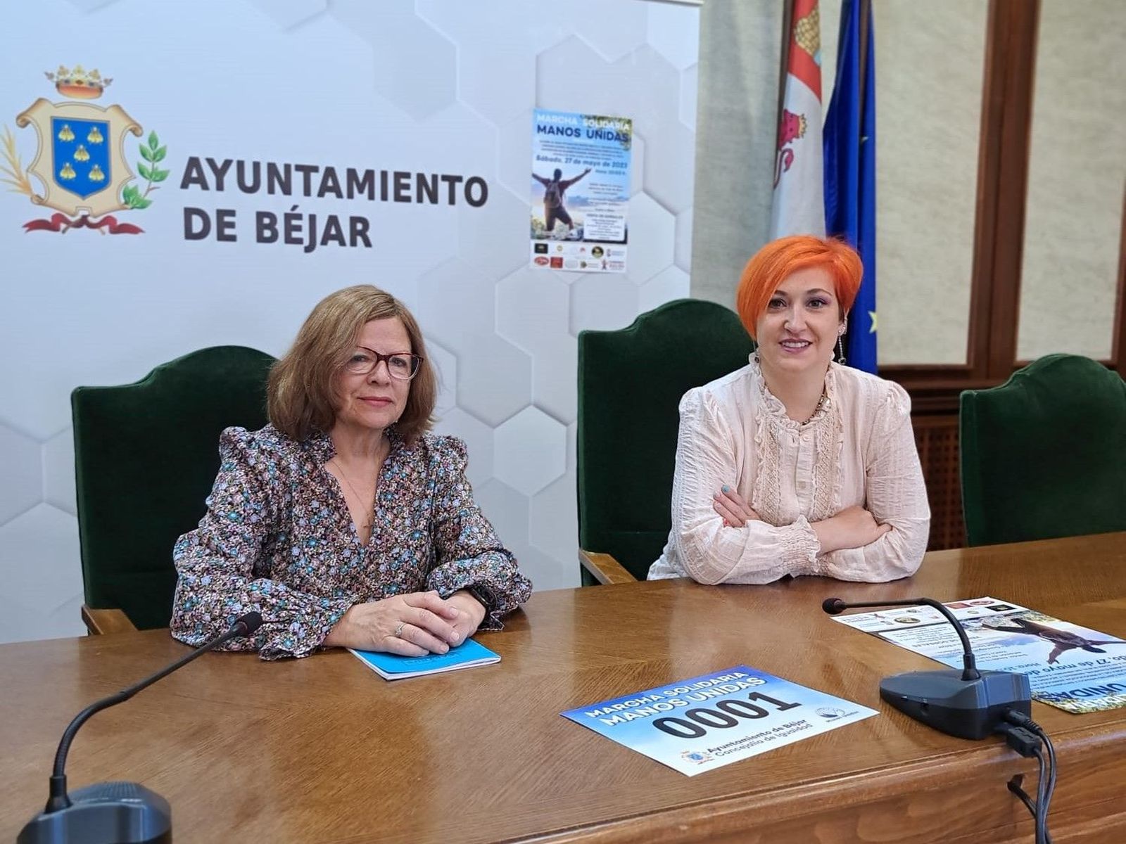 Rosa Torres y Amalia Labrador de Manos Unidas Béjar presentan la marcha solidaria