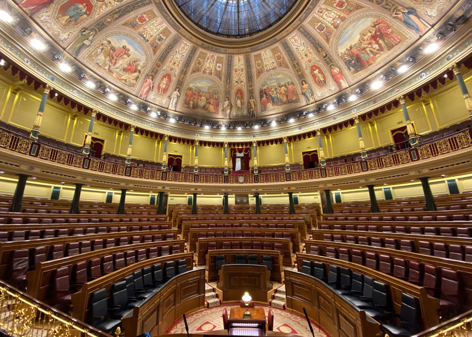 Vista general del hemiciclo del Congreso de los Diputados