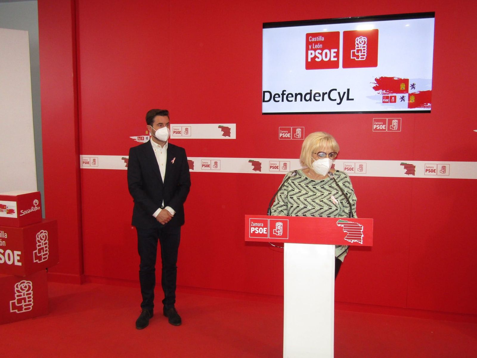 PSOE Zamora. Antidio Fagúndez e Inmaculada García Rioja Noviembre 2020