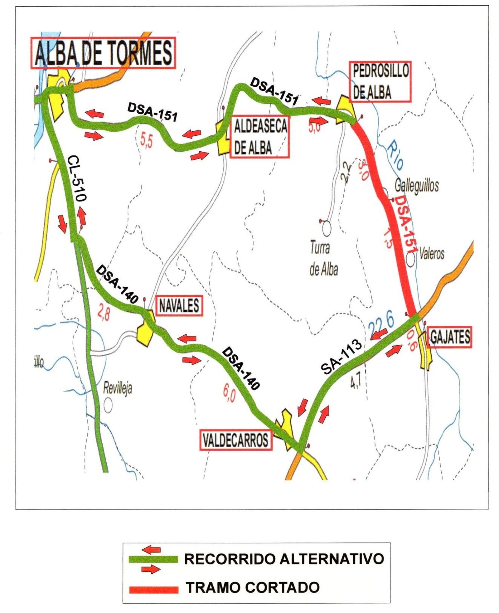 Corte Carretera entre Gajates y Pedrosillo de Alba