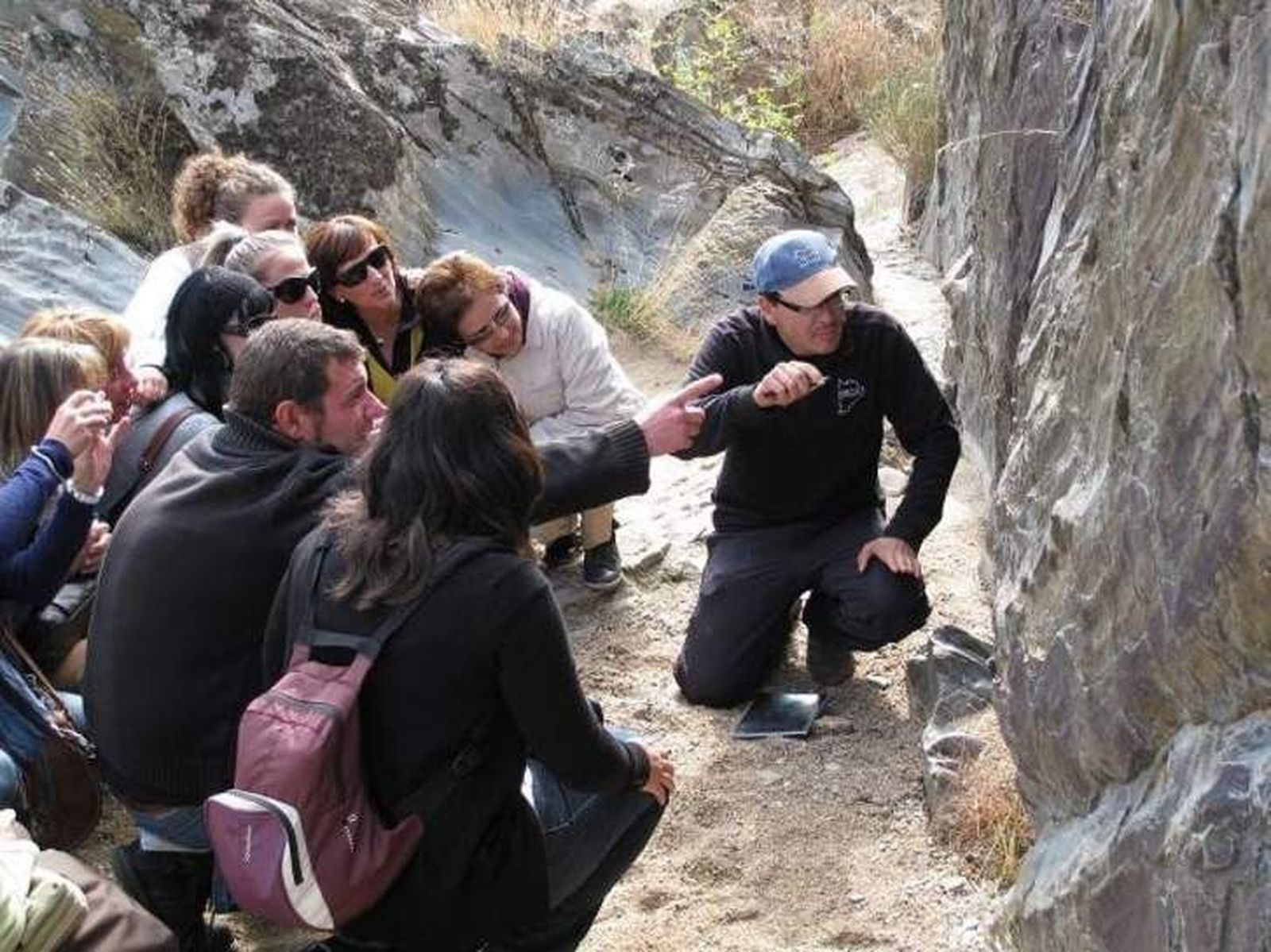 De excursión en Siega Verde. Foto de archivo