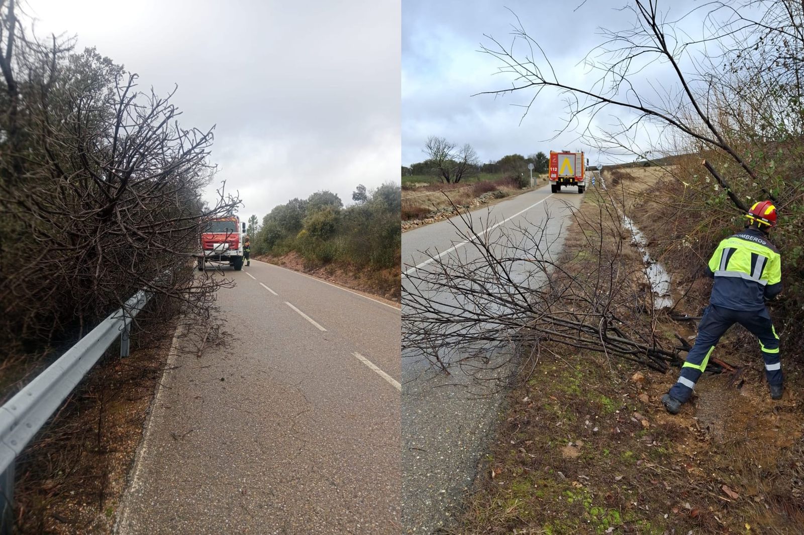 Intervención de los bomberos