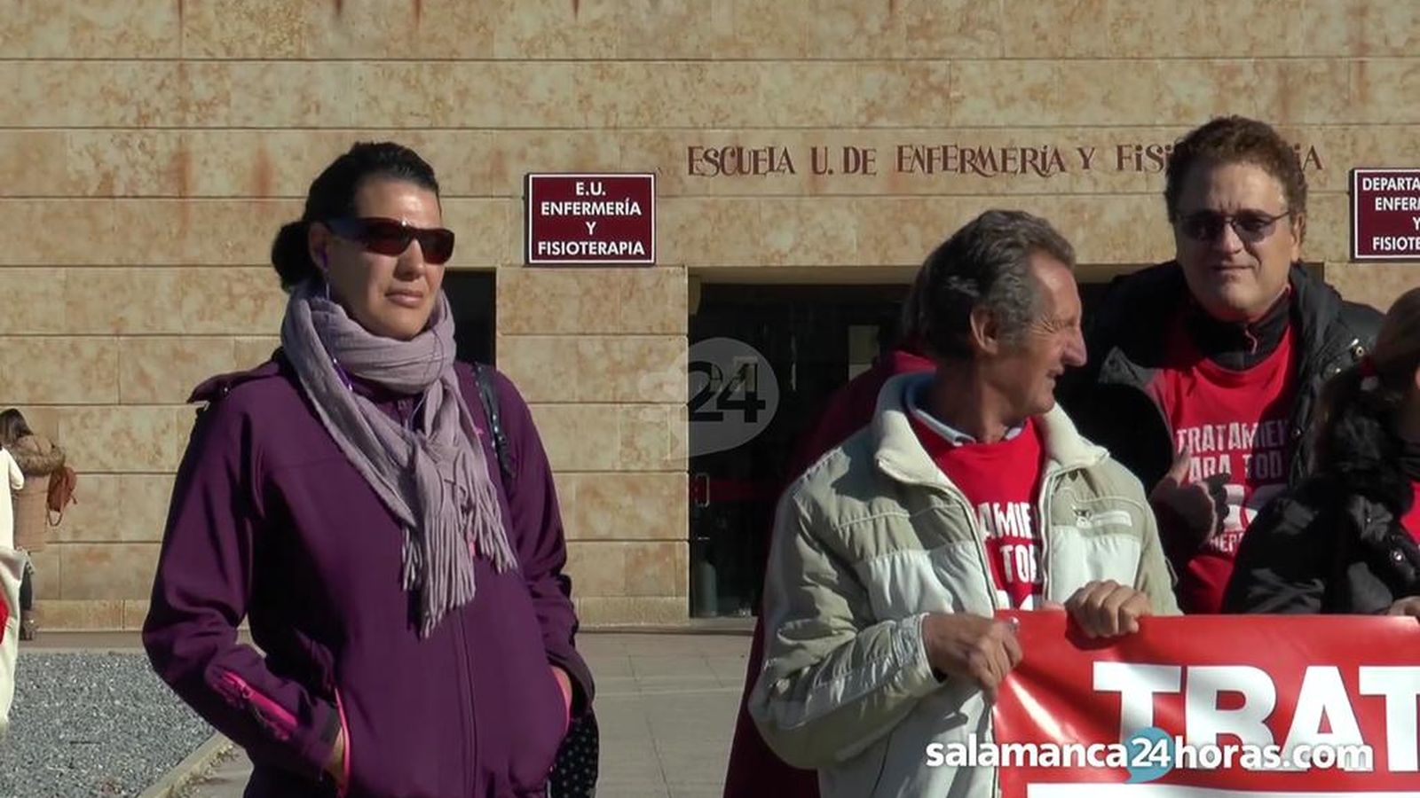 Manifestación de la plataforma de afectados por Hepatitis C de Salamanca