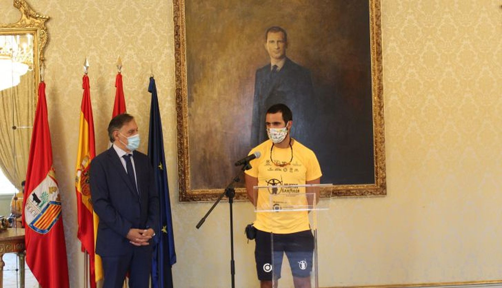 Pedro Hidalgo, protagonista de Objetivo Santiago, es recibido en el Ayuntamiento de Salamanca (4)