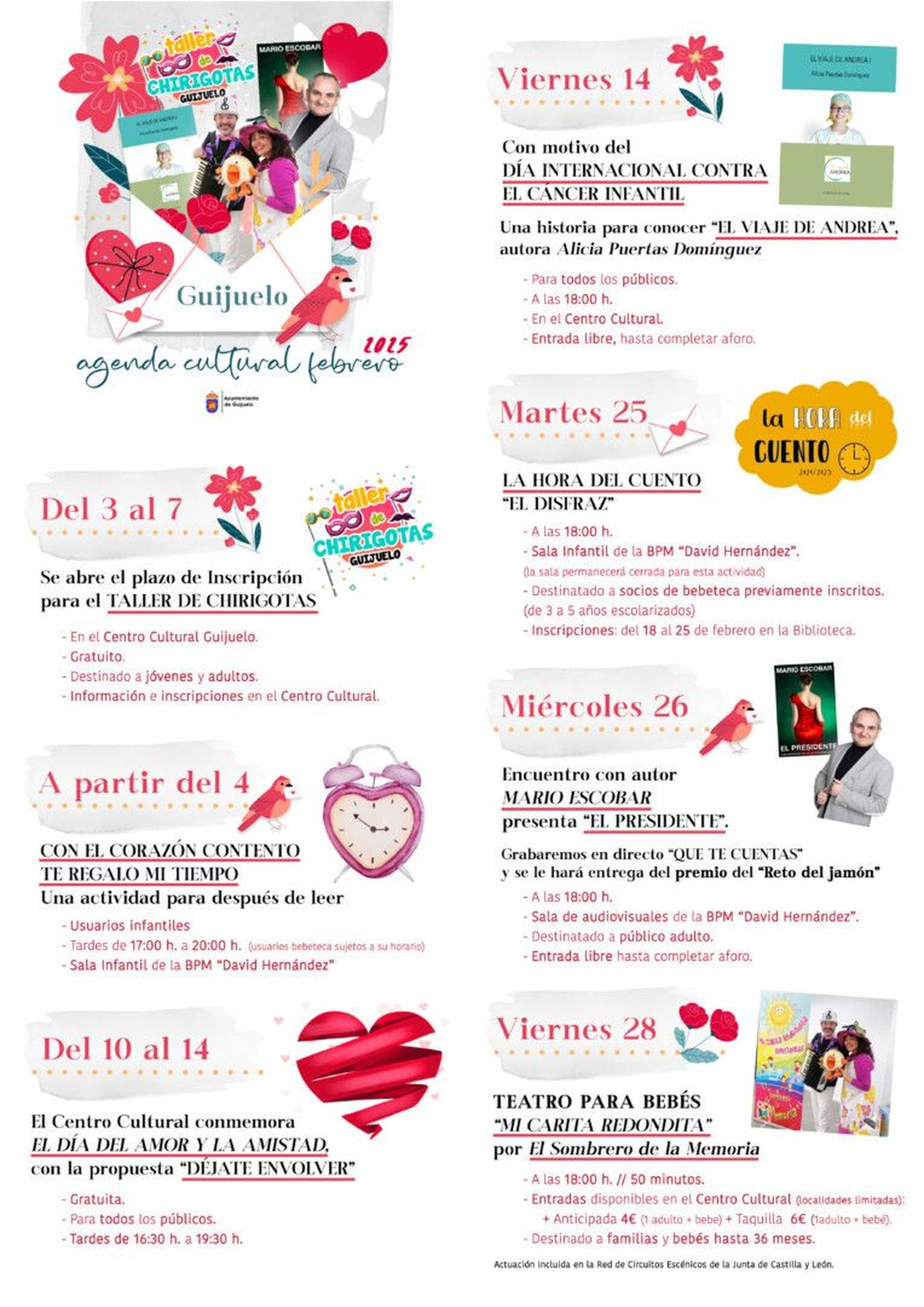 agenda cultural de febrero en Guijuelo agenda cultural de febrero en Guijuelo