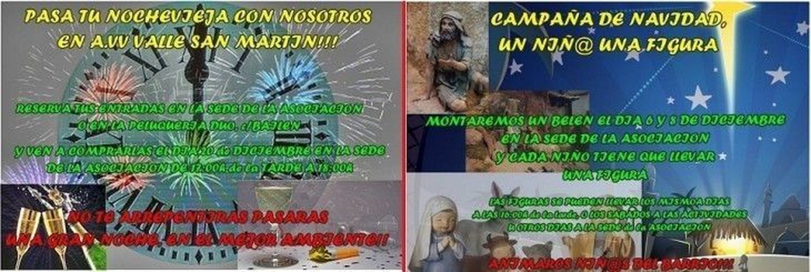 Las asociaciones Valle de San Martín y Huertas Santa Cruz preparan la Navidad con un Belén Viviente