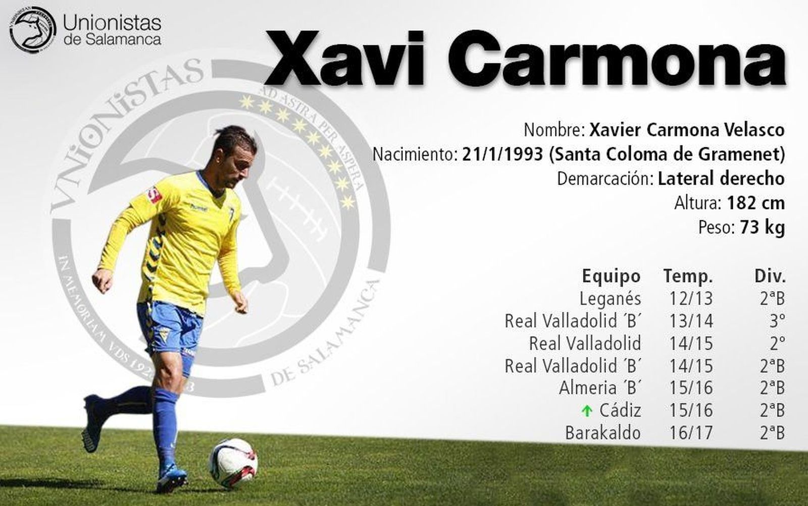 Xavi Carmona: “Soy un lateral ofensivo, con salida de balón y buen juego aéreo”