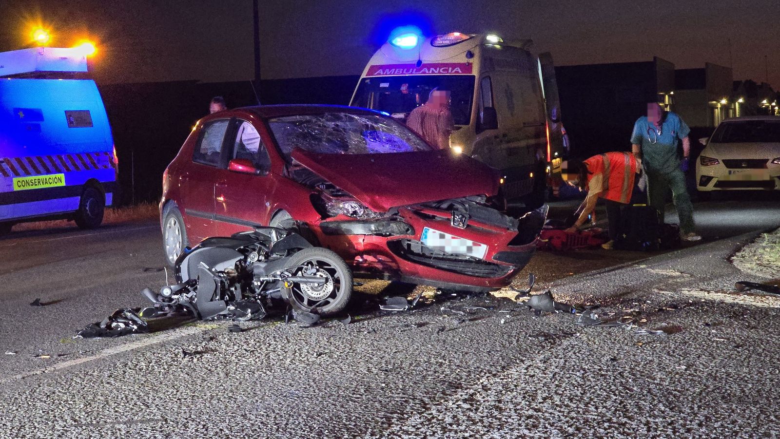 Accidente en la carretera de Pelabravo a Calvarrasa de Abajo