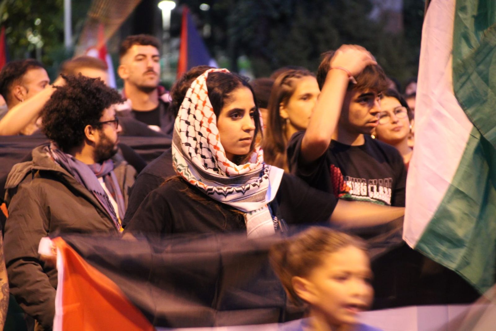 Medio millar de personas se manifiestan en Salamanca en apoyo a Palestina y la flotilla