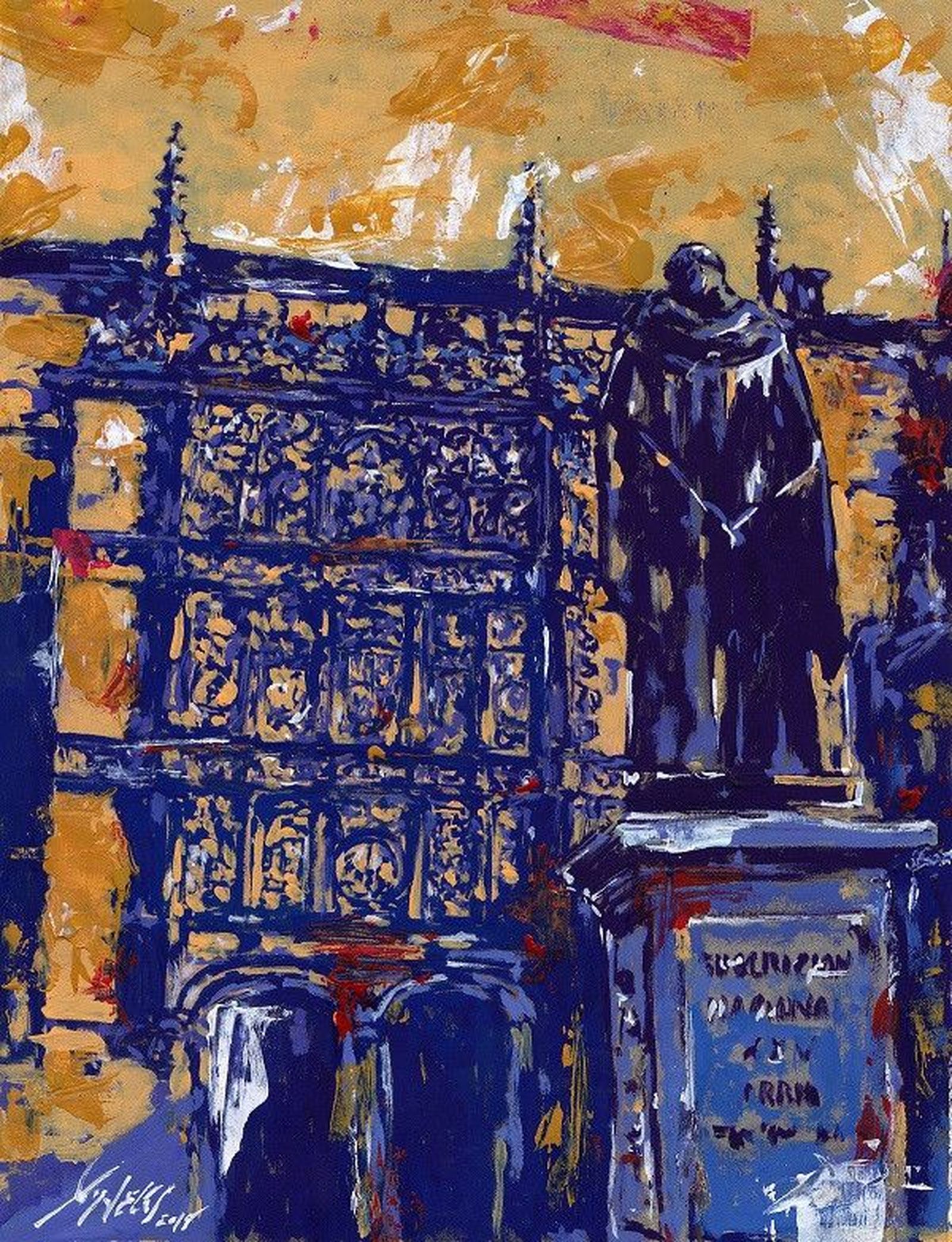 XXI Encuentro, obra del pintor Miguel Elu00edas