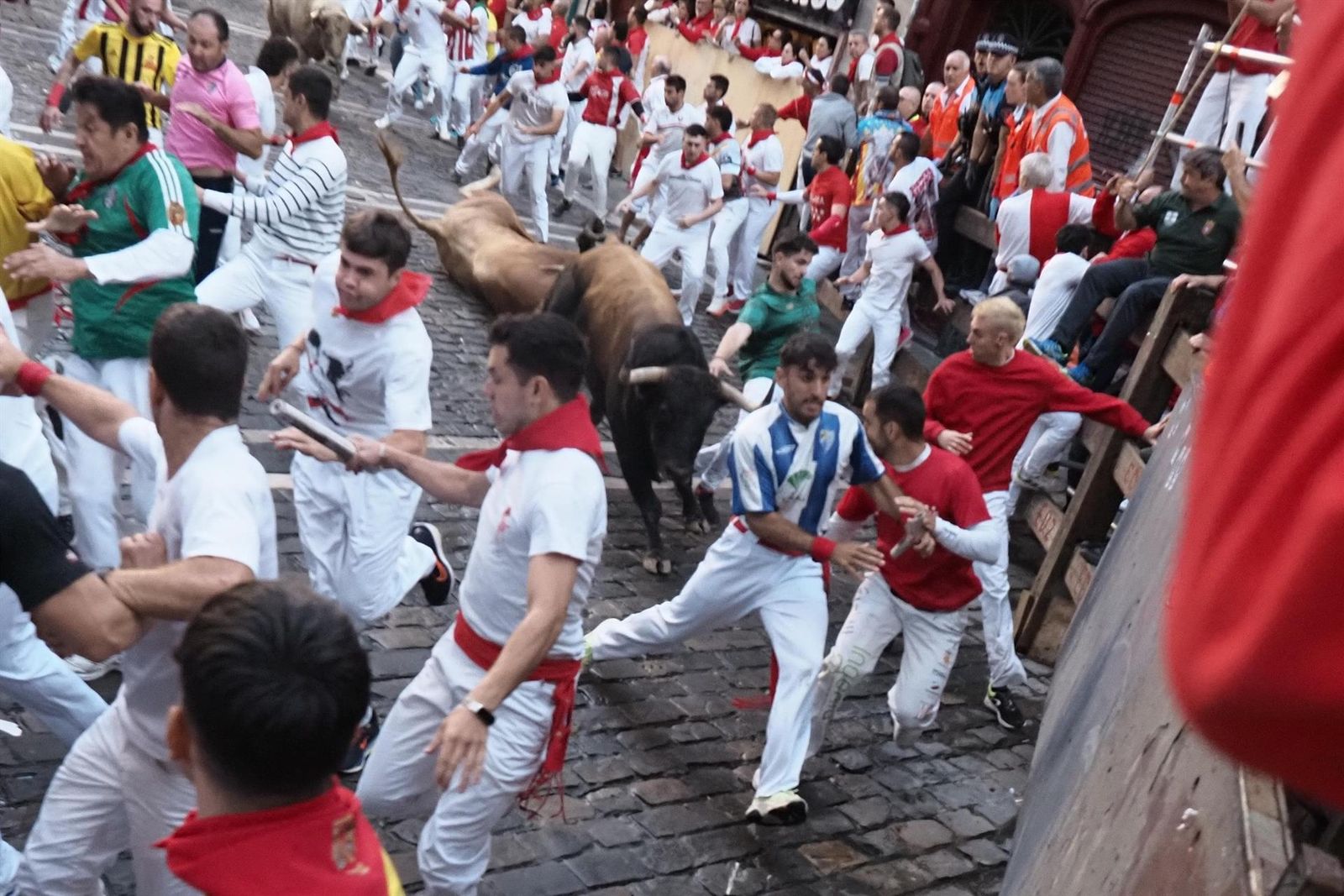 Tercer encierro con los toros de Álvaro Núñez en Pamplona