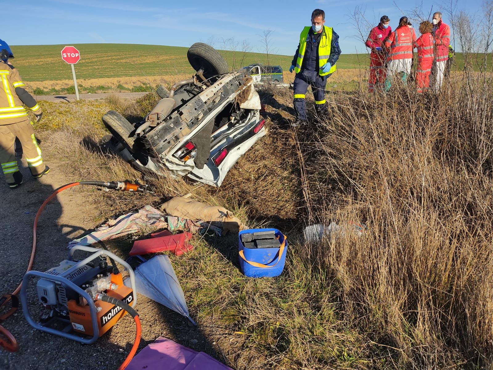 Imagen del accidente. Bomberos de Toro