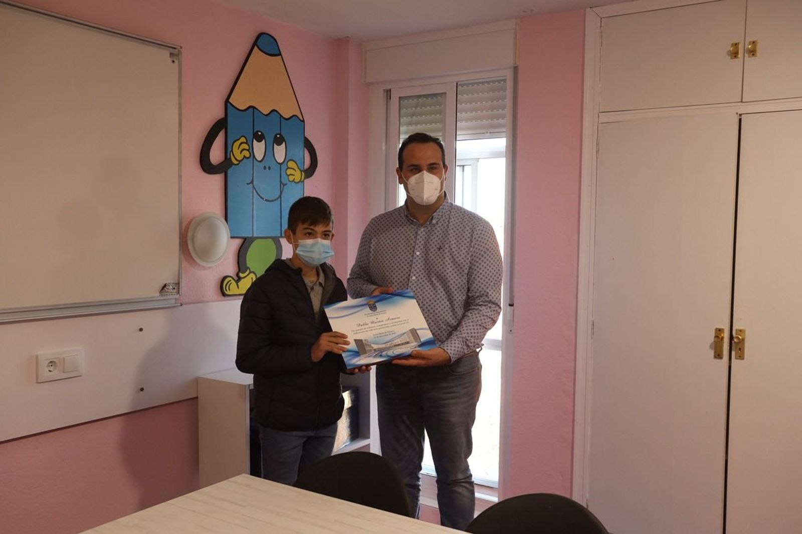 Reconocimiento a Pablo Martín, entregado por David Mingo
