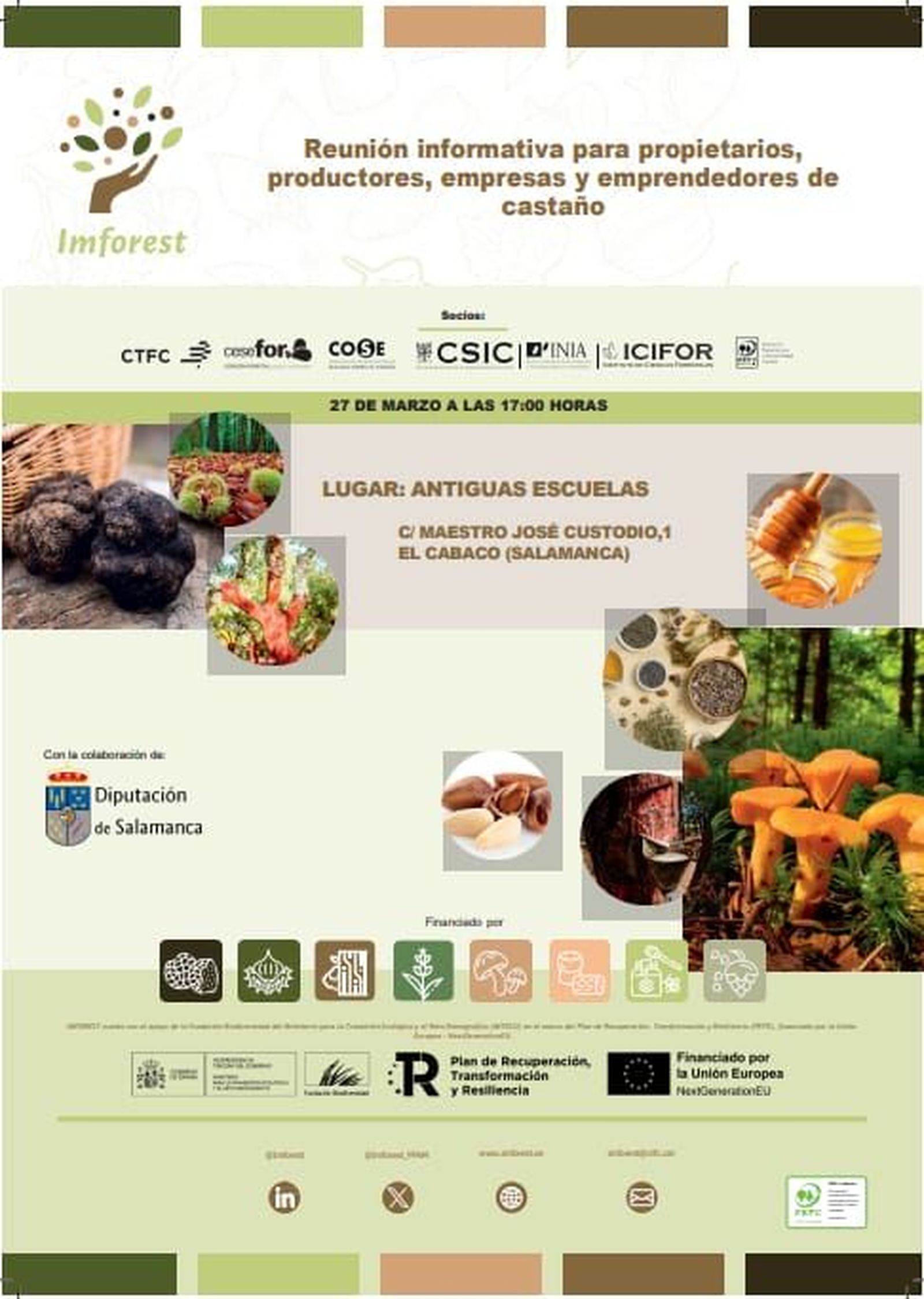 Cartel reunion Castañicultura