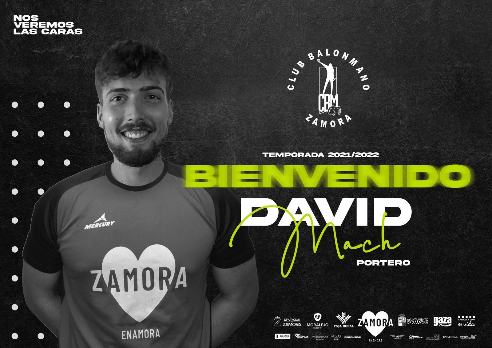 Cartelón de presentación del jugador BM Zamora