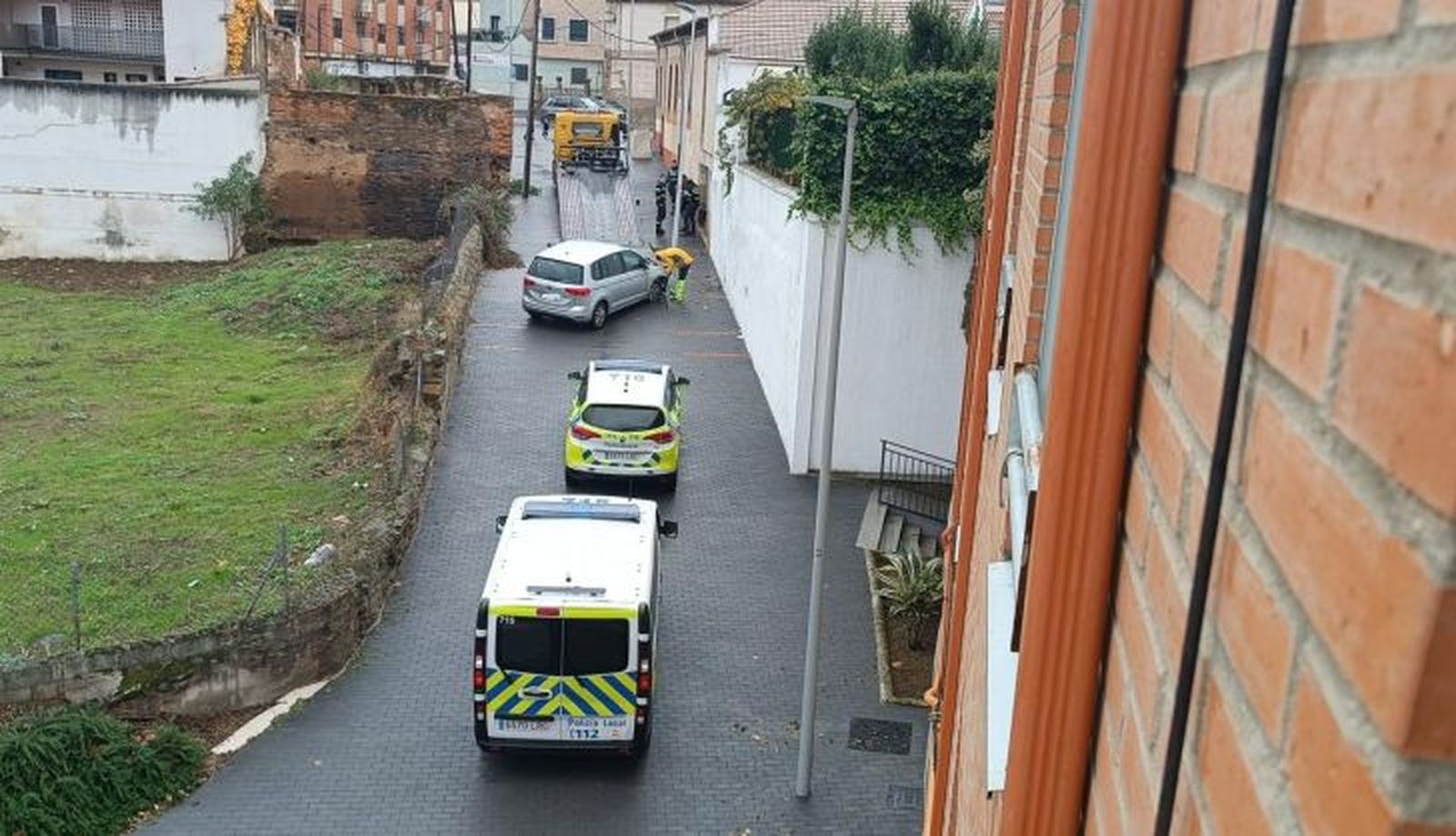 Accidente en la calle del Molino, en Tejares