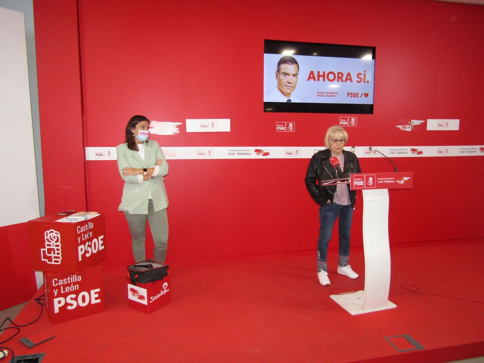PSOE Zamora. Procuradoras Cortes CyL Inmaculada García Rioja y Ana Sánchez Agosto 2020