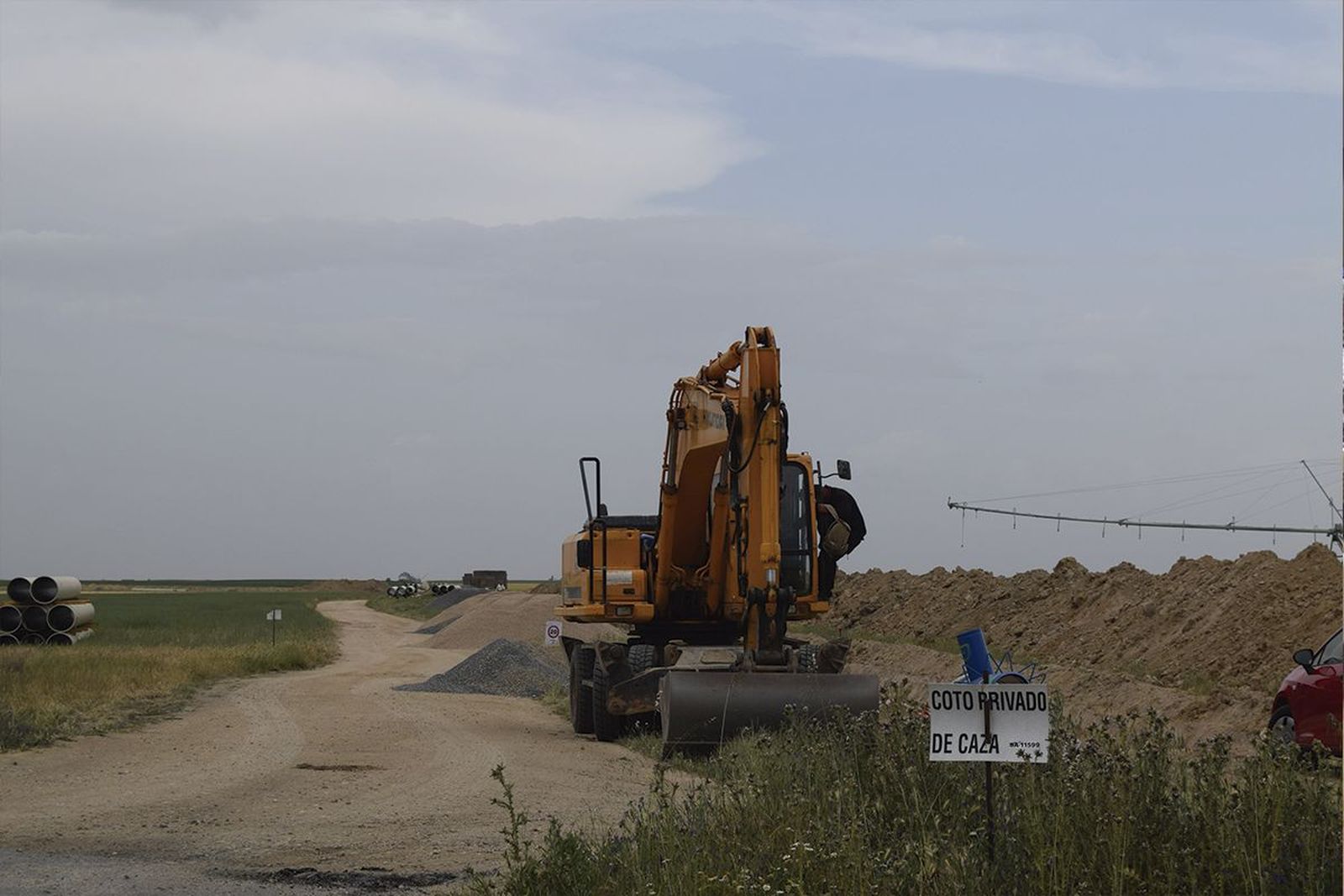 Obras del canal de la Armuña en la comarca de Peñaranda