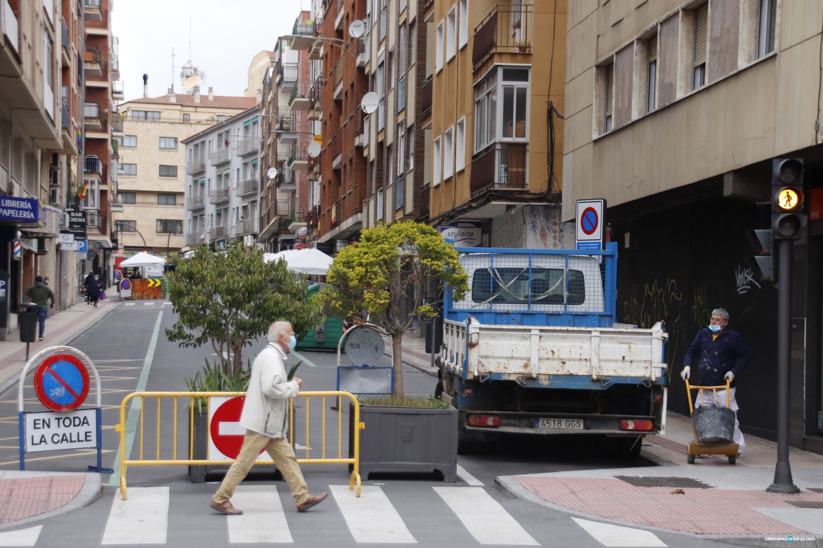 Corte de tráfico en Salamanca