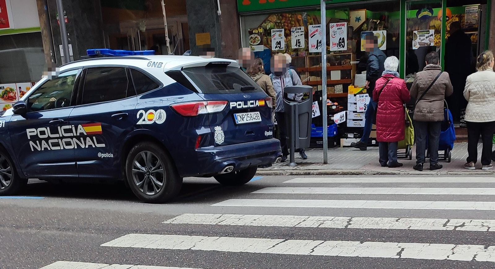 La Policía Nacional en el lugar de los hechos este miércoles