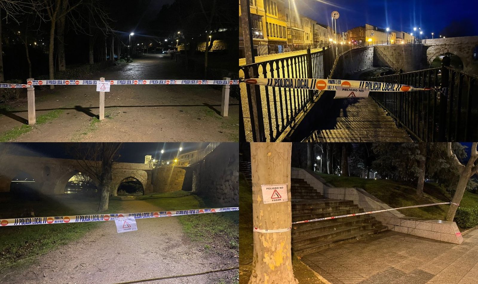 Zonas arboladas de la capital clausuradas por los fuertes vientos