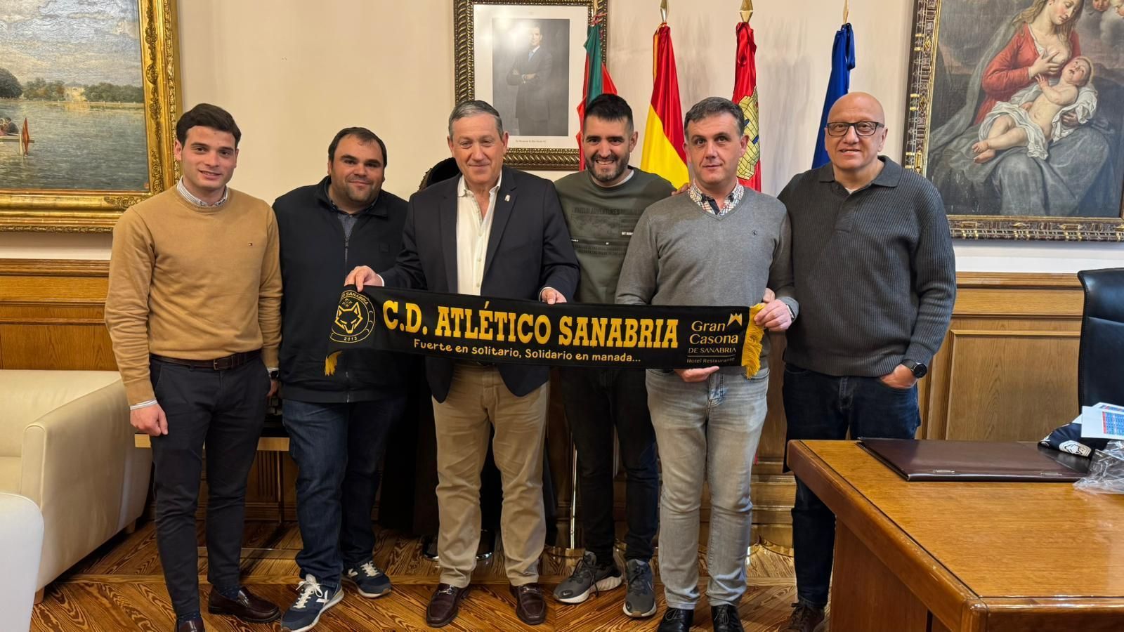 Directiva del Atlético Sanabria en la Diputación de Zamora