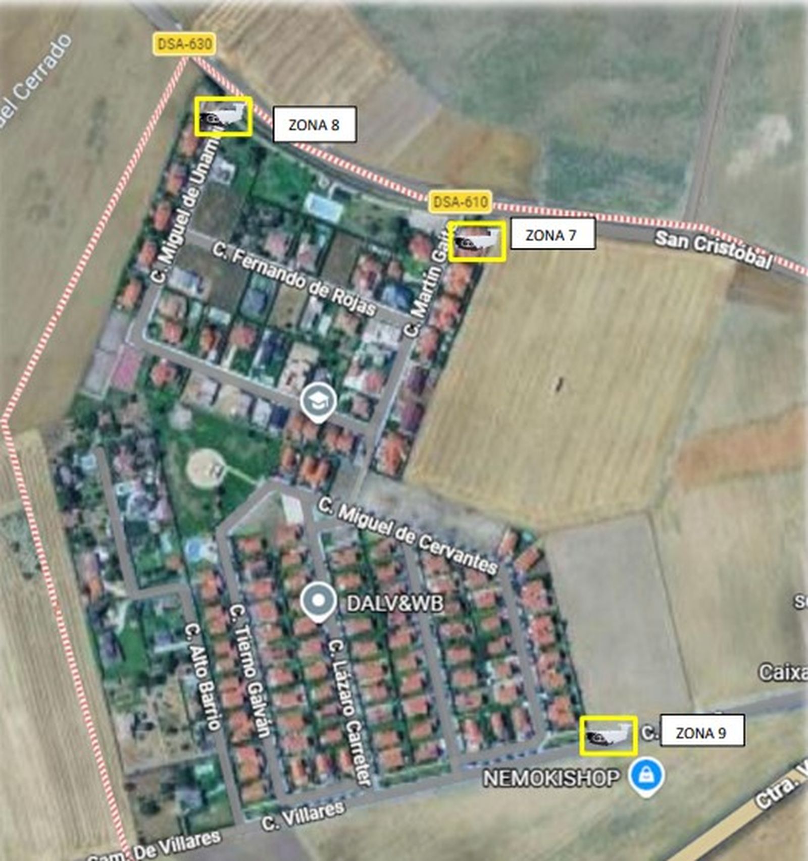 Cámaras urbanización La Armuña y Mahía, Castellanos