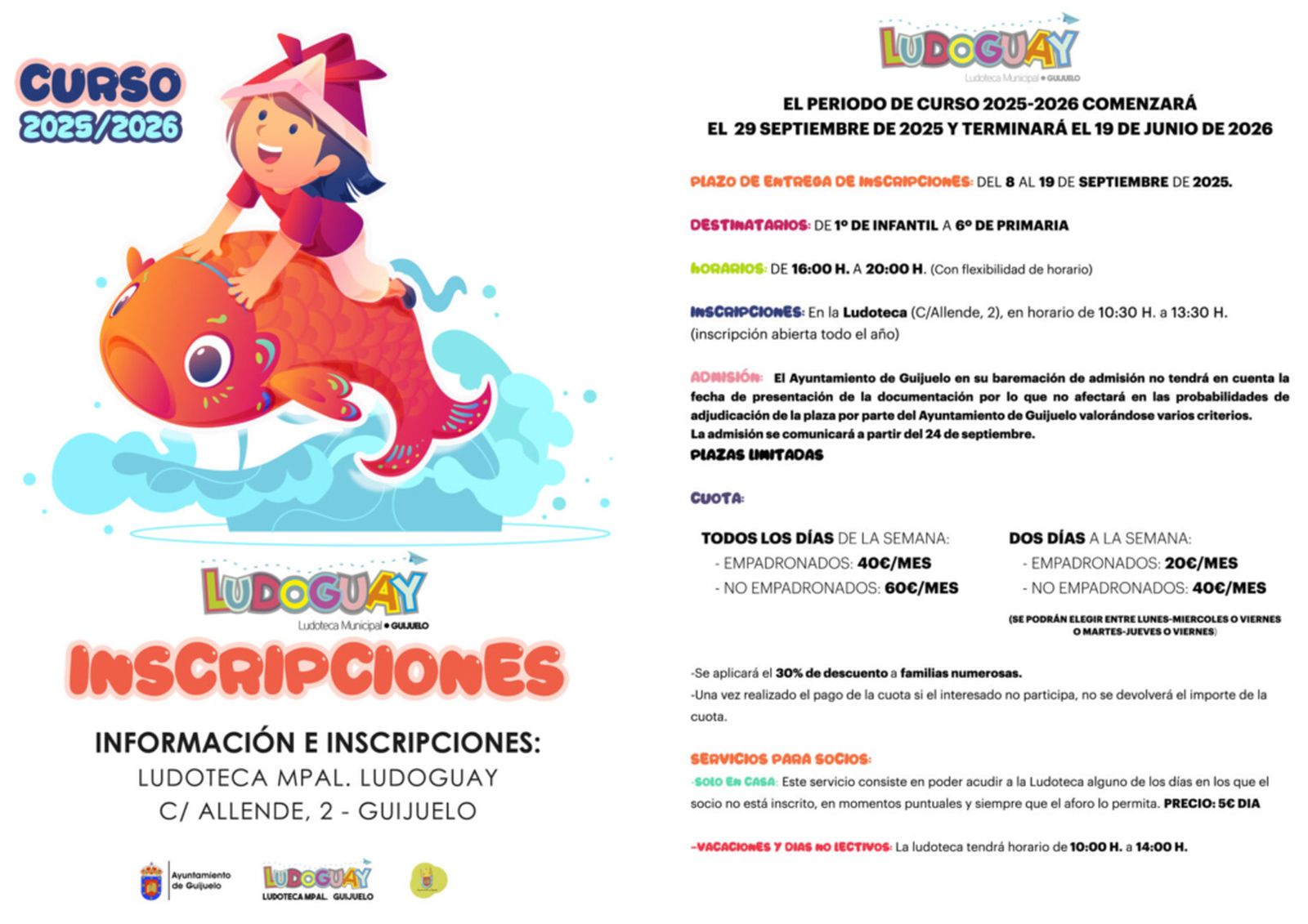 Cartel ludoteca Guijuelo