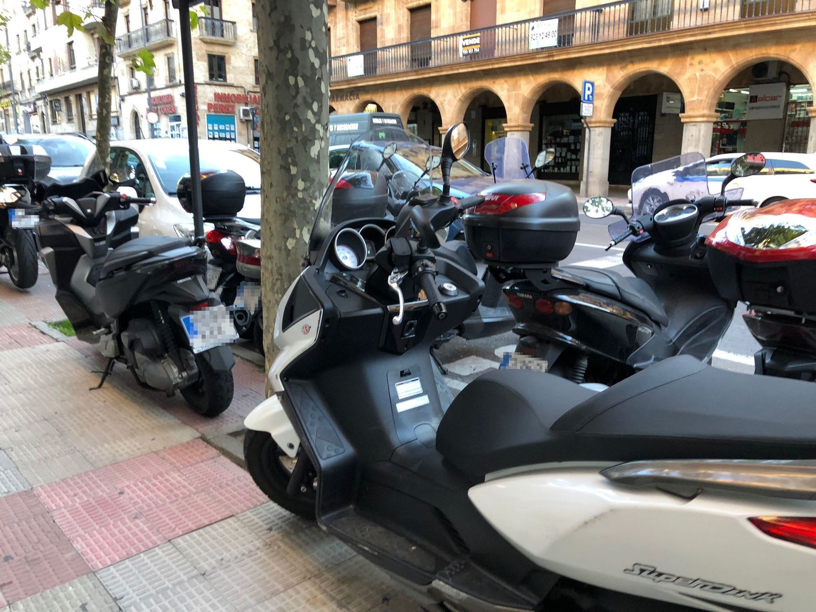 Aparcamiento de motos en Salamanca