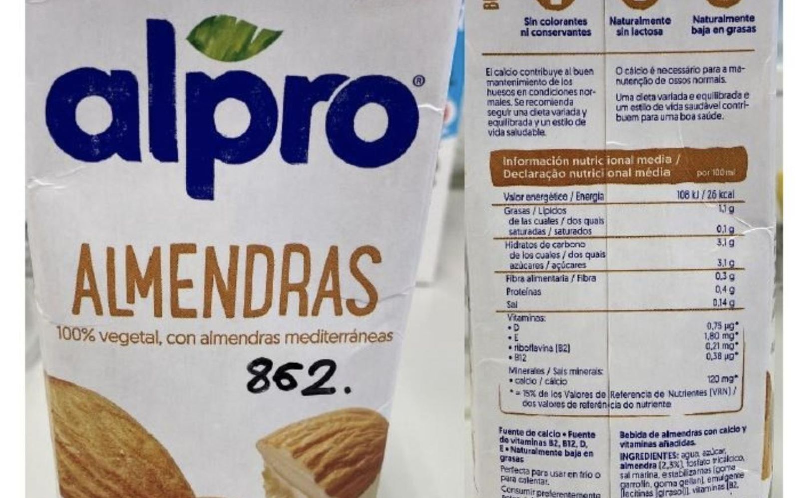 Advierten de la presencia de leche no declarada en una bebida de almendras | AESAN