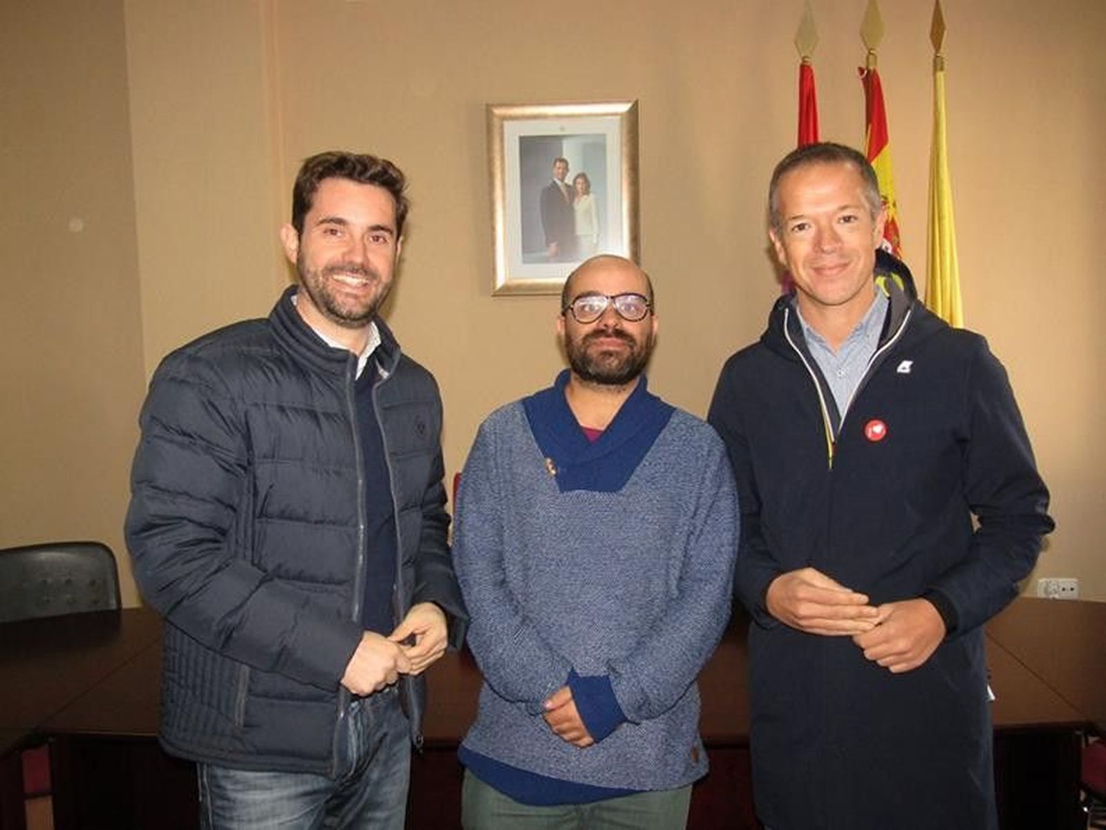 Ayto. Fuentesaúco. Alcalde Eduardo Folgado con Antidio Fagúndez y Ánder Gil Noviembre  2019 (Copy)