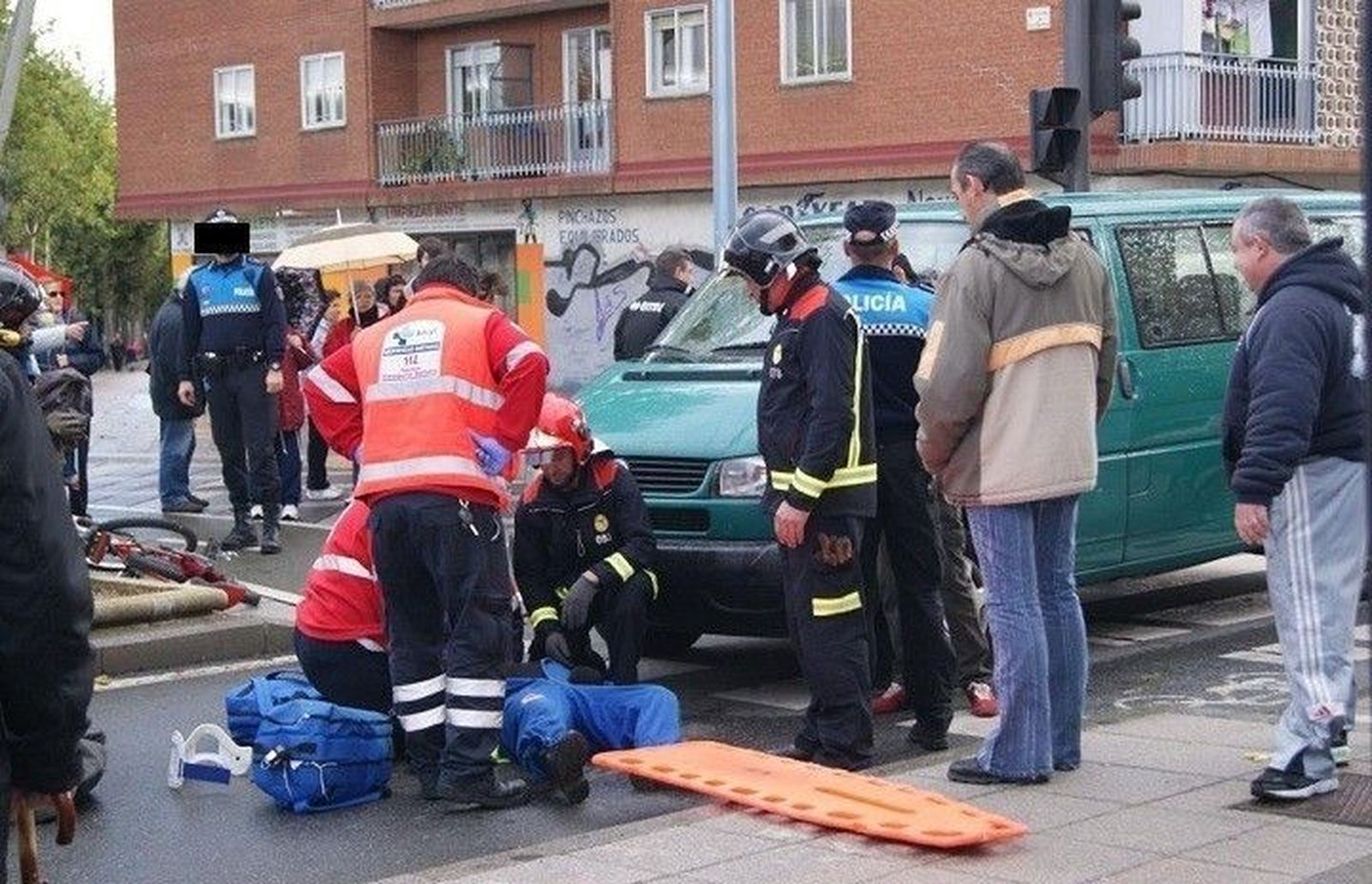 Herido grave un ciclista en un atropello en el paseo de los Robles