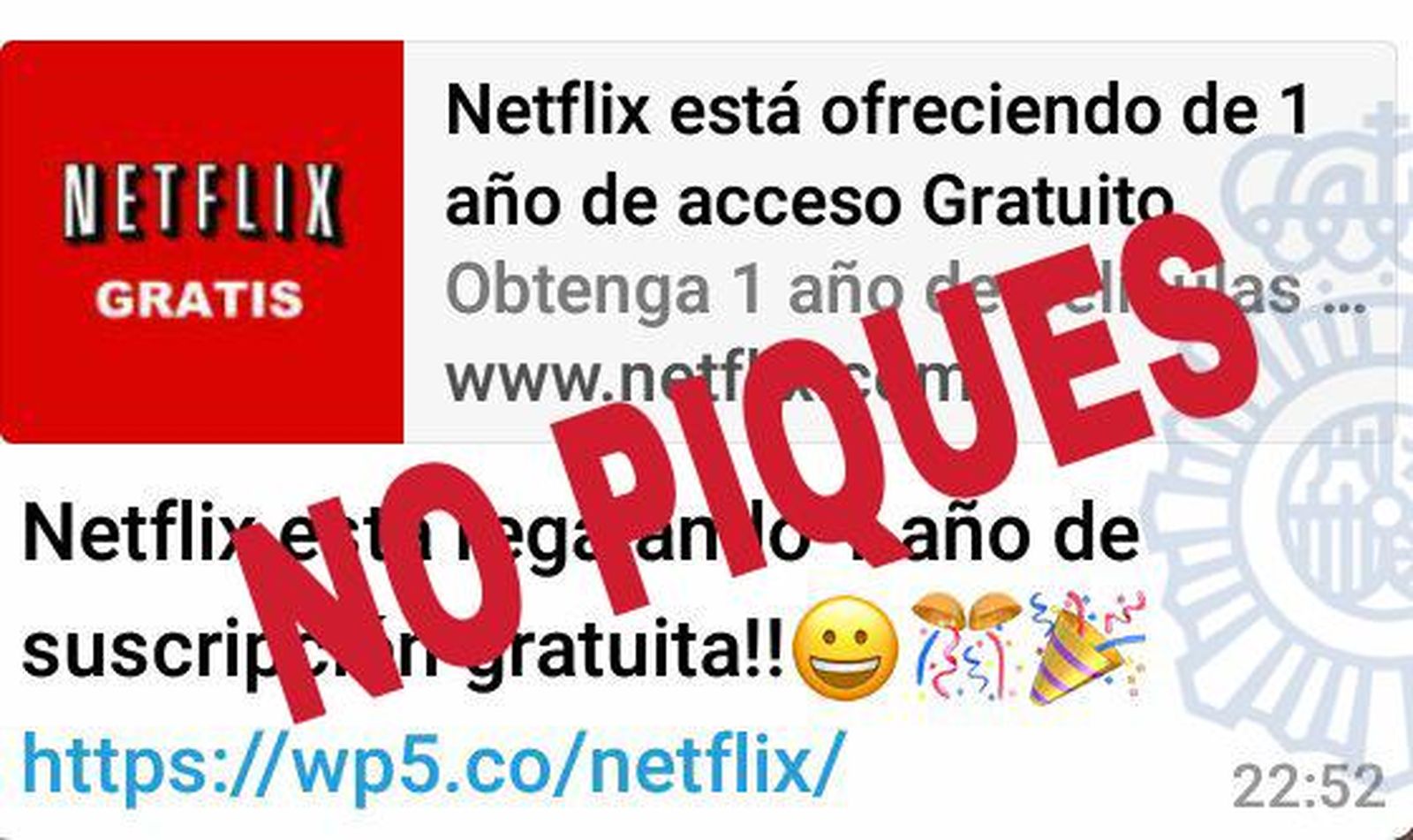La Policía Nacional alerta de una nueva estafa masiva por Whatsapp: Netflix gratis