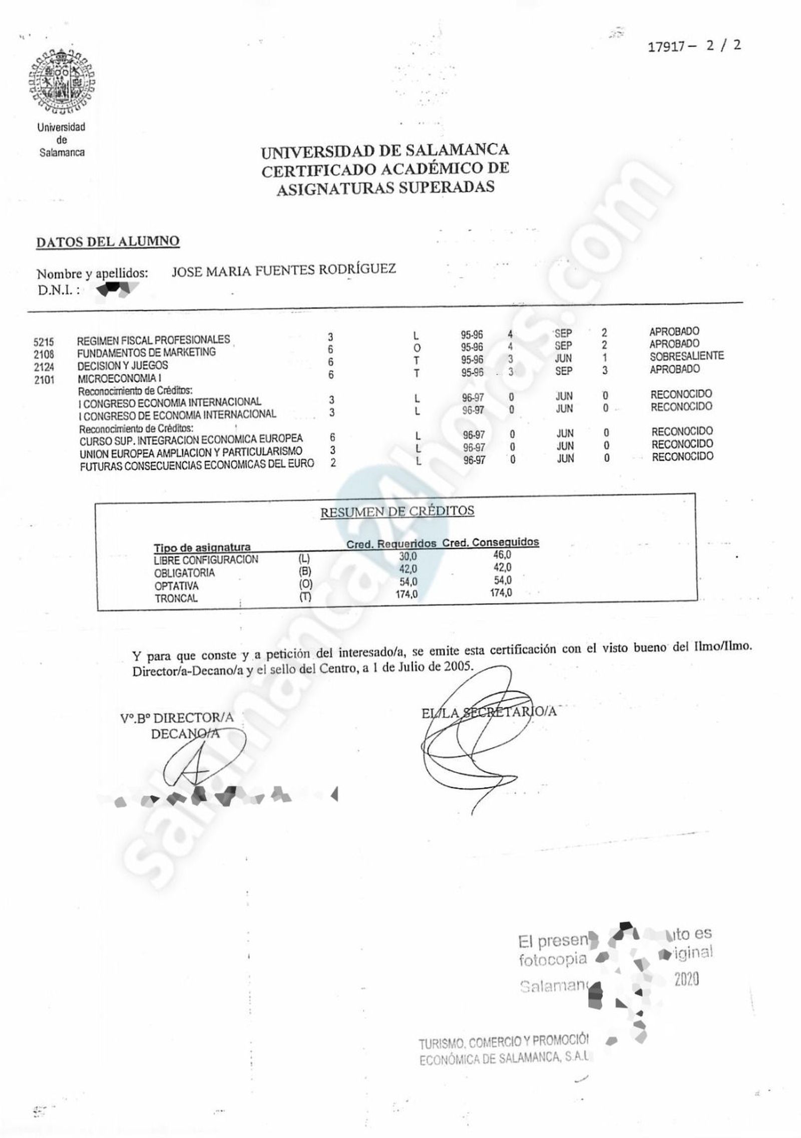 Informe falsificado presentado como notas de José María Fuentes 3 Informe falsificado presentado como notas de José María Fuentes 3