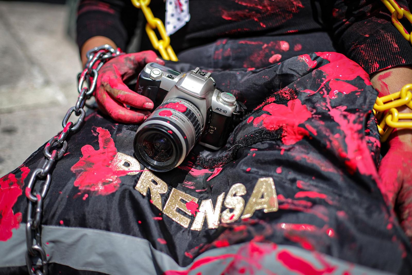 Protesta por el asesinato en México de la periodista Nevith Condes Jaramillo | FOTO EP