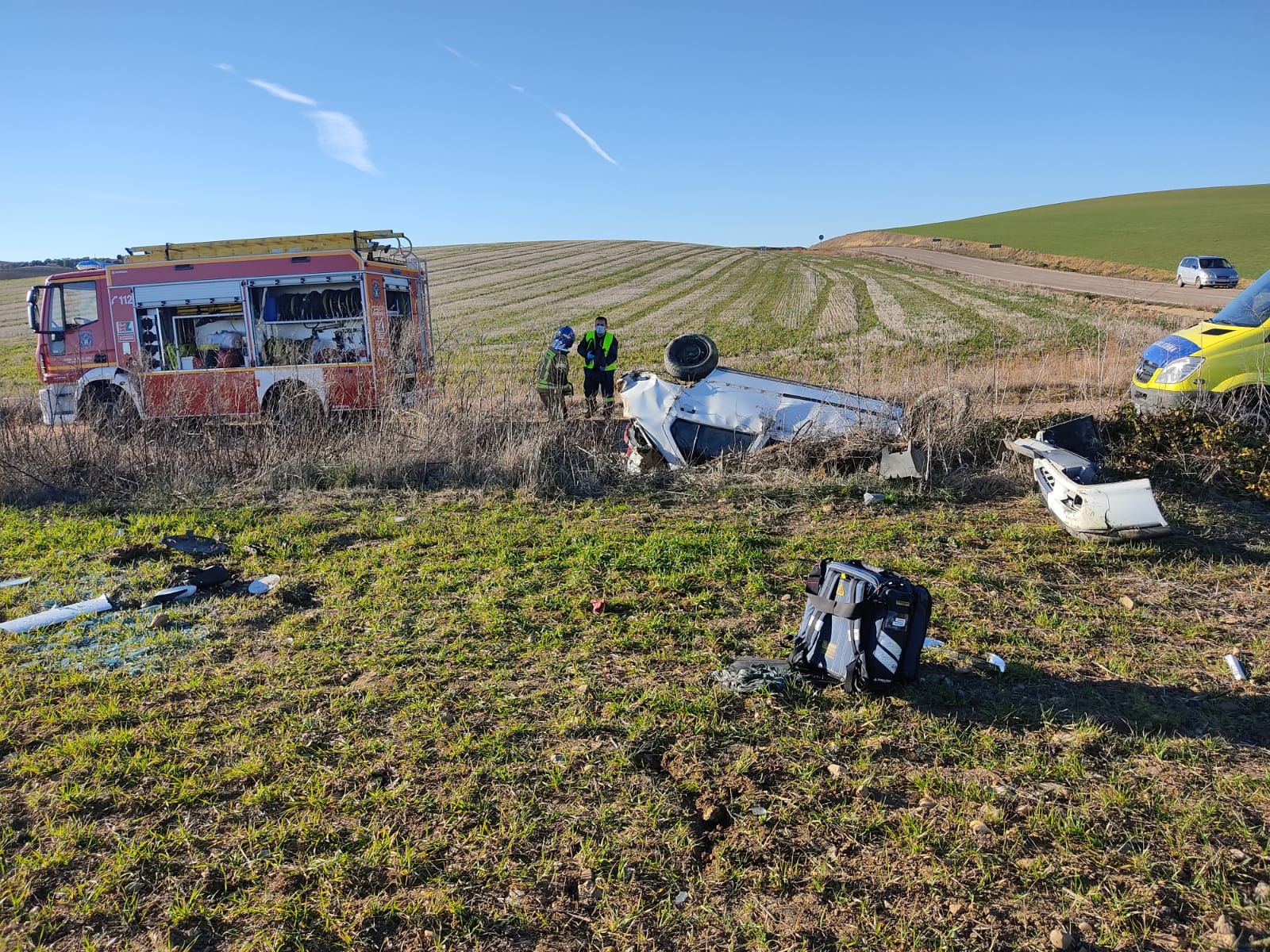 Imagen del accidente. Bomberos de Toro