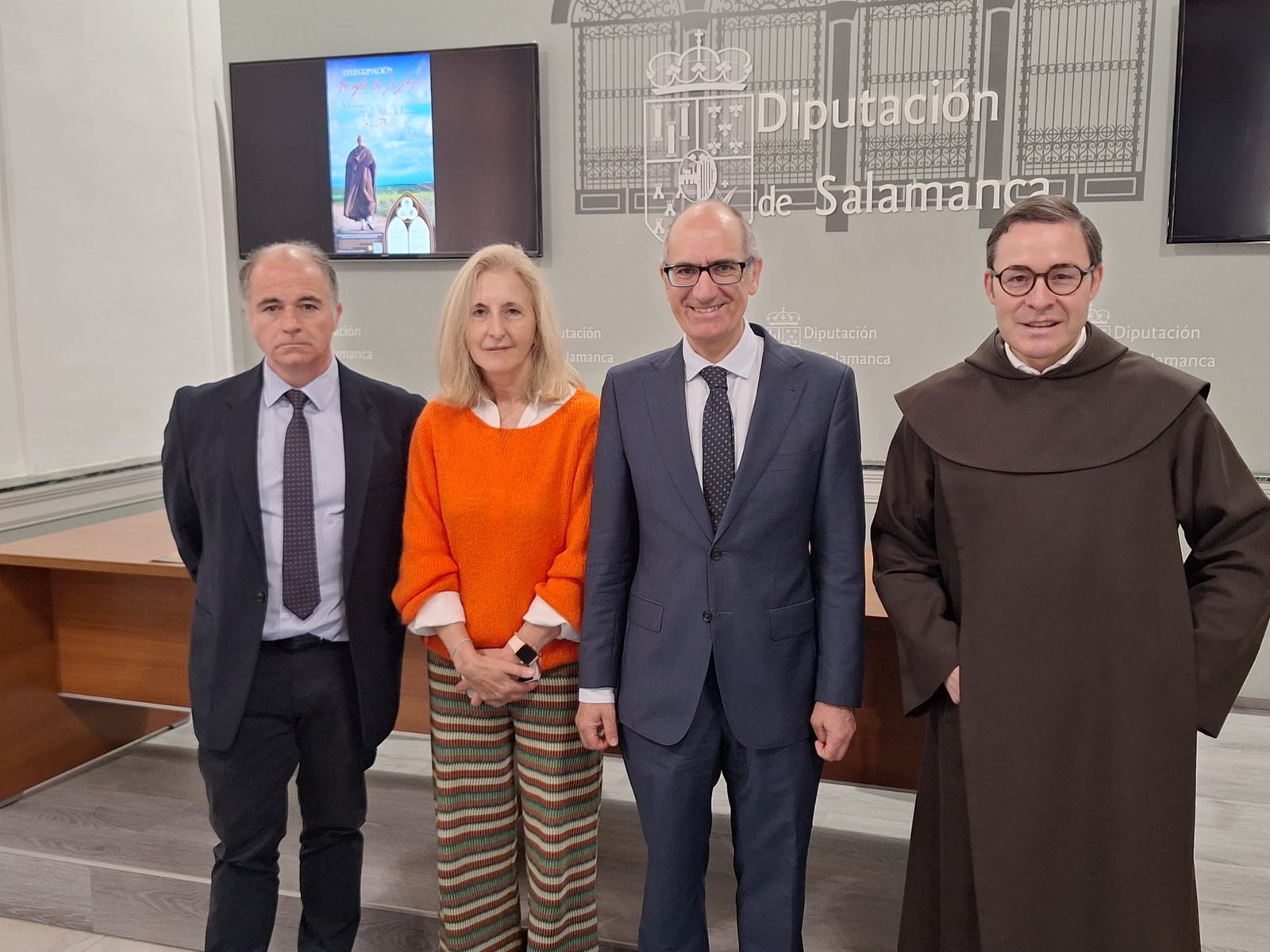 Juan Carlos Zaballos, Concepción Miguélez, Javier Iglesias y Miguel Ángel González presentan las peregrinaciones a Alba