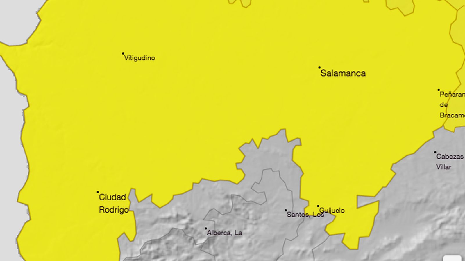 Salamanca en aviso amarillo por viento