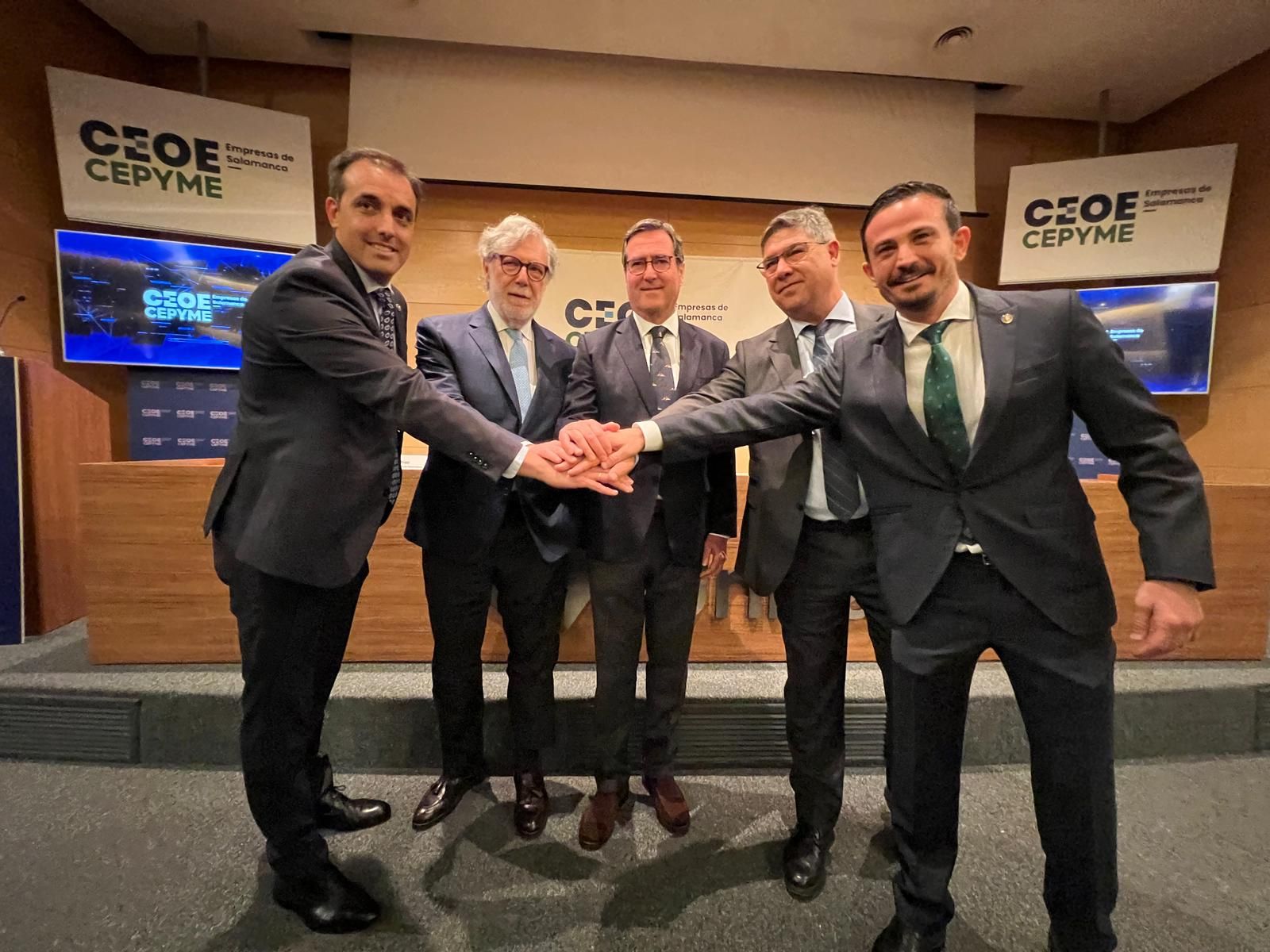 Acto por la unión empresarial de Salamanca llevado a cabo este miércoles 6 de abril