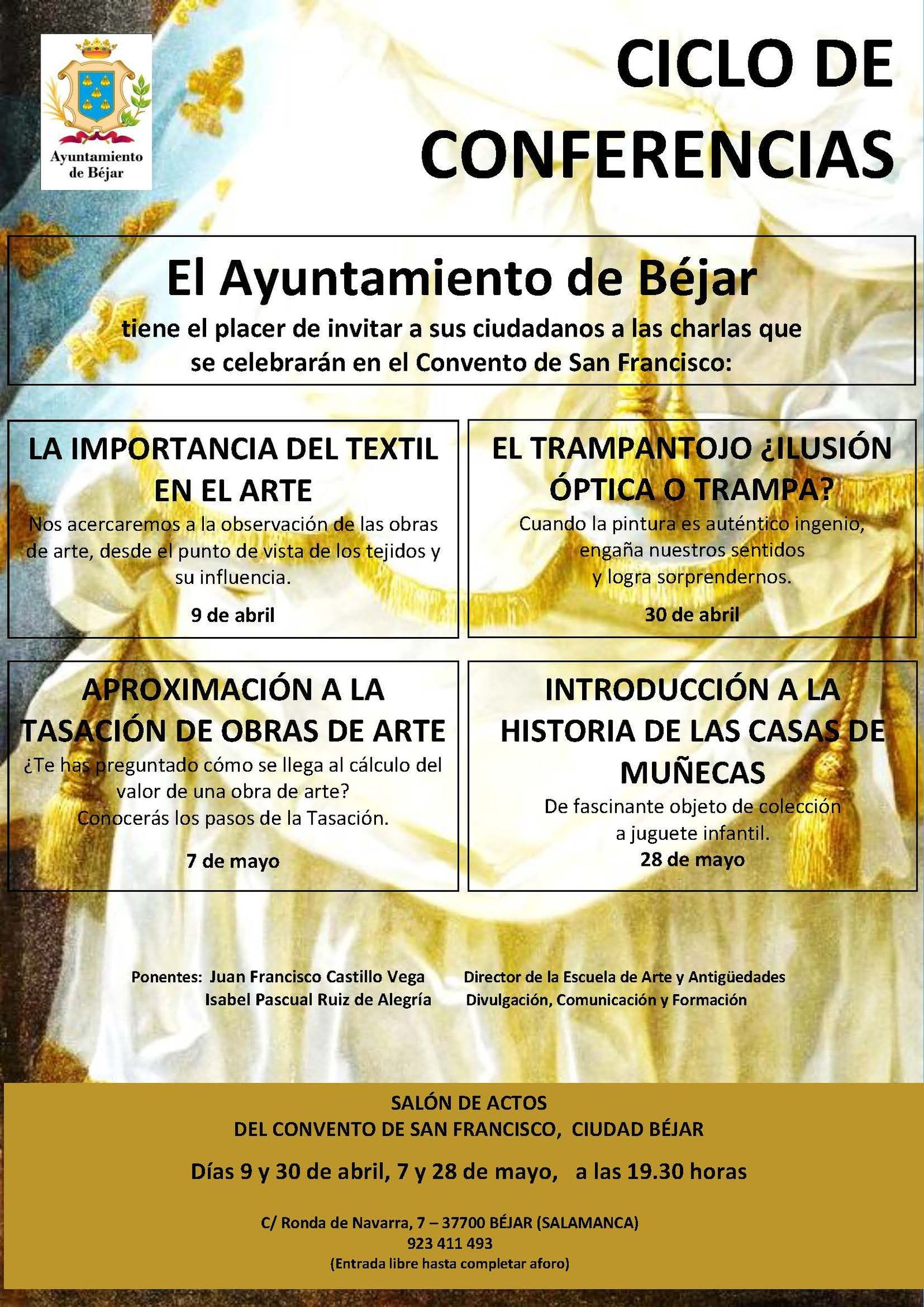 Cartel BEJAR CICLO CONFERENCIAS